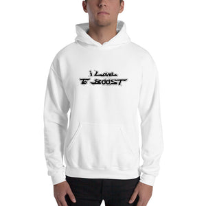 i Love To BOOST (stacked black lettering) Unisex Hoodie
