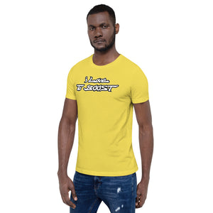 i Love To BOOST (stacked white lettering) Short-Sleeve Unisex T-Shirt