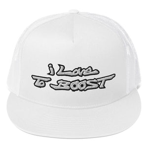i Love To BOOST (Stacked) Trucker Cap