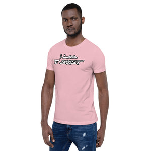 i Love To BOOST (stacked white lettering) Short-Sleeve Unisex T-Shirt