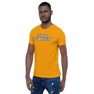 i Love To BOOST (stacked white lettering) Short-Sleeve Unisex T-Shirt