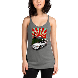 THE R32 GTR MOTOPRINTS RISING SUN Women's Racerback Tank