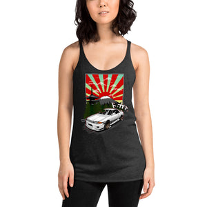 THE R32 GTR MOTOPRINTS RISING SUN Women's Racerback Tank