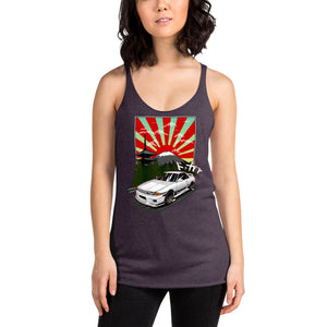 THE R32 GTR MOTOPRINTS RISING SUN Women's Racerback Tank